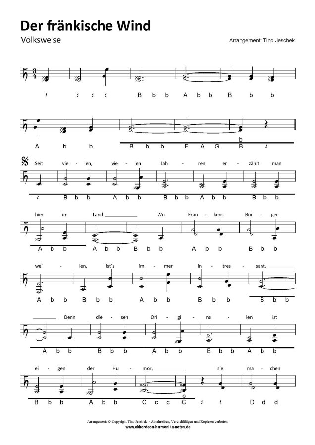 Griffschrift Noten Steirische Harmonika | Ziach | auch kostenlos | akkordeon-harmonika-noten.de
